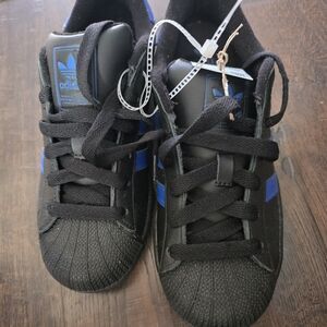 Adidas Superstar II  Mens 6.5 Black & Blue